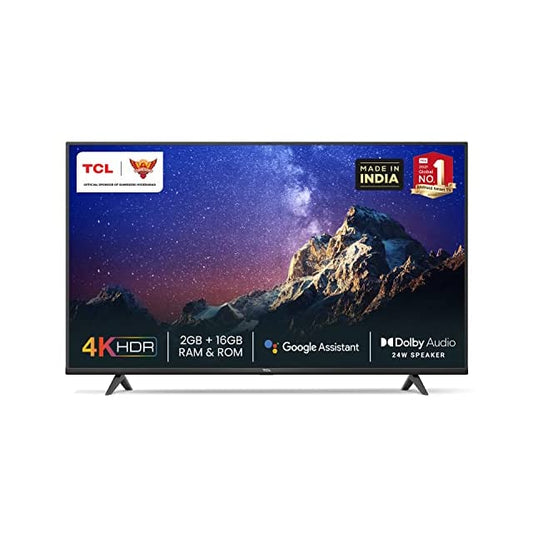 TCL 139 cm (55 inches) 4K Ultra HD Certified Android Smart LED TV 55P615 (Black)