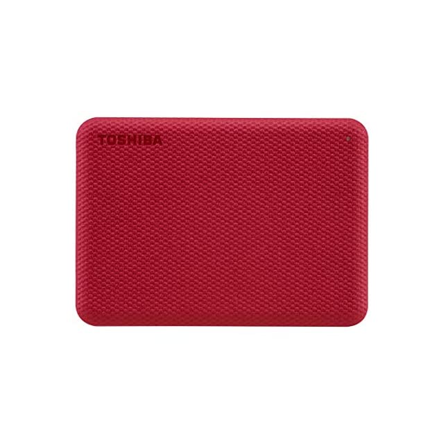 Toshiba Canvio Advance 1TB Portable External HDD, USB3.0 for PC Laptop Windows and Mac. 3 Years Warranty. External Hard Drive - Red