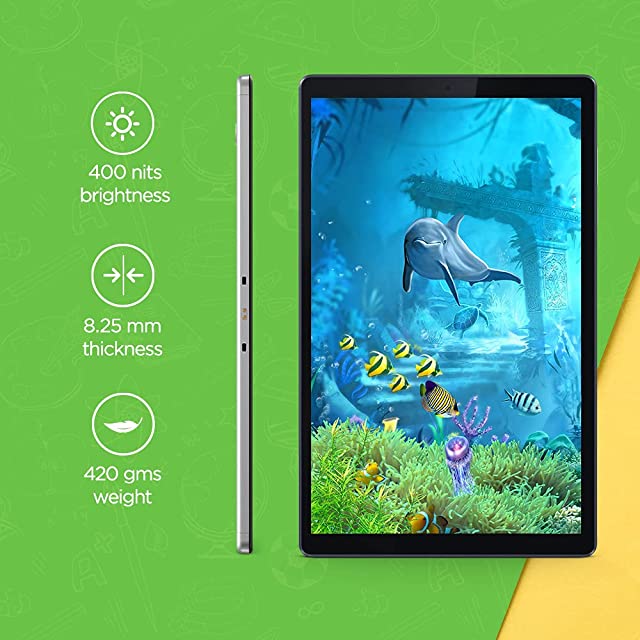 Lenovo Tab M10 HD 2nd Gen (10.1 inch, 2 GB, 32 GB, Wi-Fi+4G LTE), Platinum Grey with Metallic Body and Octa Core Processor
