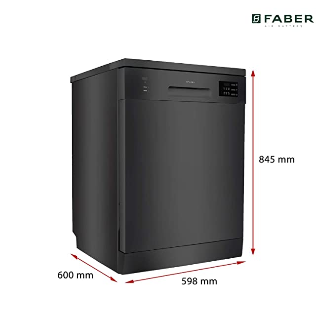 Faber 12 Place Setting Dishwasher (FFSD 6PR, 12S, Black)