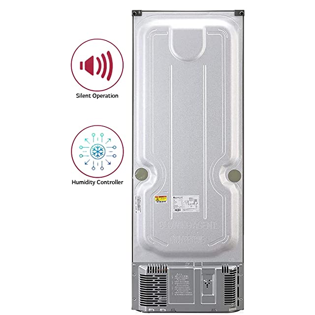 LG 335 L 3 Star Inverter Frost-Free Double Door Refrigerator (GL-T372JDS3, Dazzle Steel, Convertible)