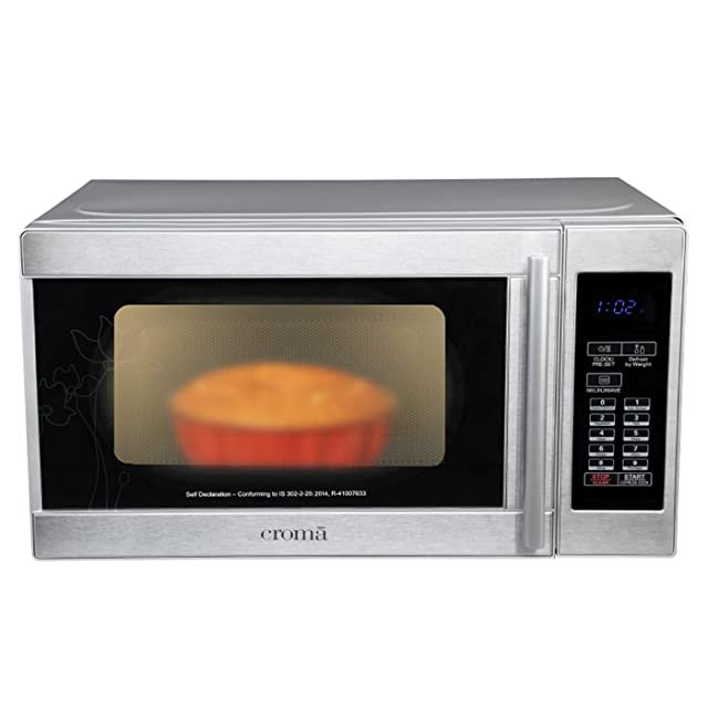 Croma 20 Litres Solo Microwave Oven (CRM2025, Silver)