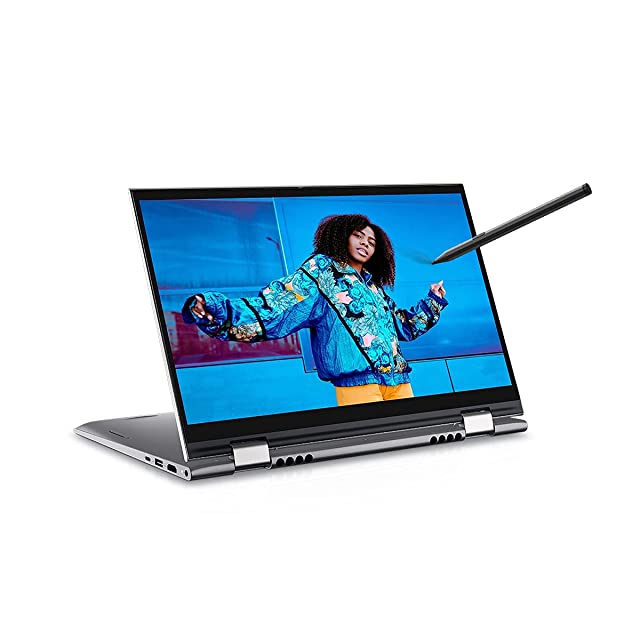 Dell 14 (2021) Intel i5-1155G7 2in1 Touch Screen Laptop, 16GB, 512GB SSD, Windows 10 + MS Office, 14.0 inches FHD Display, Backlit KB + FPR + Pen, Platinum Silver (Inspiron 5410, D560619WIN9S), 1.5kg