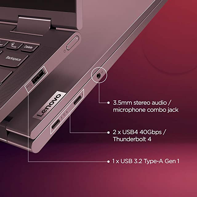 Lenovo Yoga 7 11th Gen Intel Core i5-1135G7 14" (35.56cm) FHD IPS 2-in-1 Touchscreen Laptop (16GB/512GB SSD/Windows 10/MS Office/Lenovo Digital Pen/Fingerprint Reader/Slate Grey/1.43Kg), 82BH00CTIN