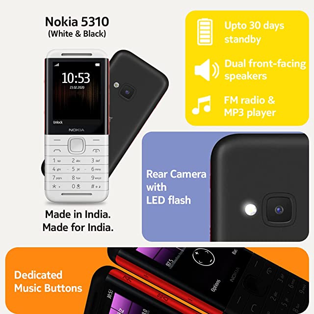 Nokia 5310ds  (Black, Red)