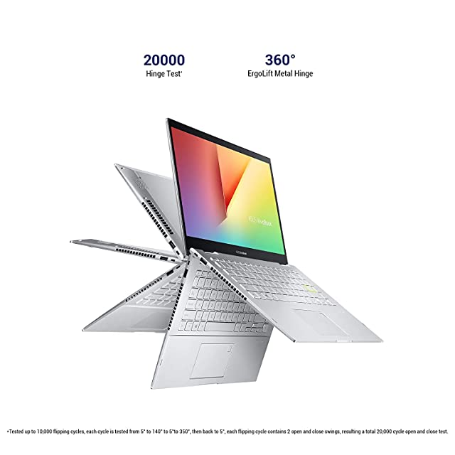 ASUS VivoBook Flip 14 (2021) Intel Core i3-1115G4 11th Gen 14 inches FHD LED IPS Touch 2-in-1 Laptop (8GB RAM/256 GB SSD/Windows 11/MS Office H&S/1 Year McAfee/Silver/1.5 Kg), TP470EA-EC301WS