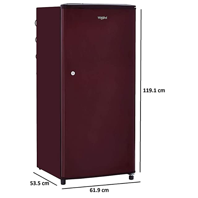 Whirlpool 190 L 2 Star Direct-Cool Single Door Refrigerator (WDE 205 CLS 2S, Wine)