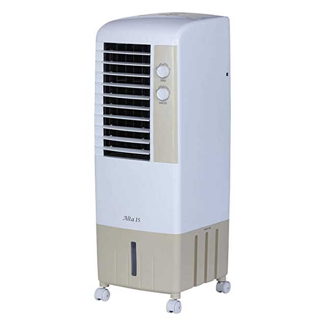 Kenstar Alta 15 Litres Tower Air Cooler (Inverter Compatible, KCLALTGY015BMH-ELM, Golden Yellow)