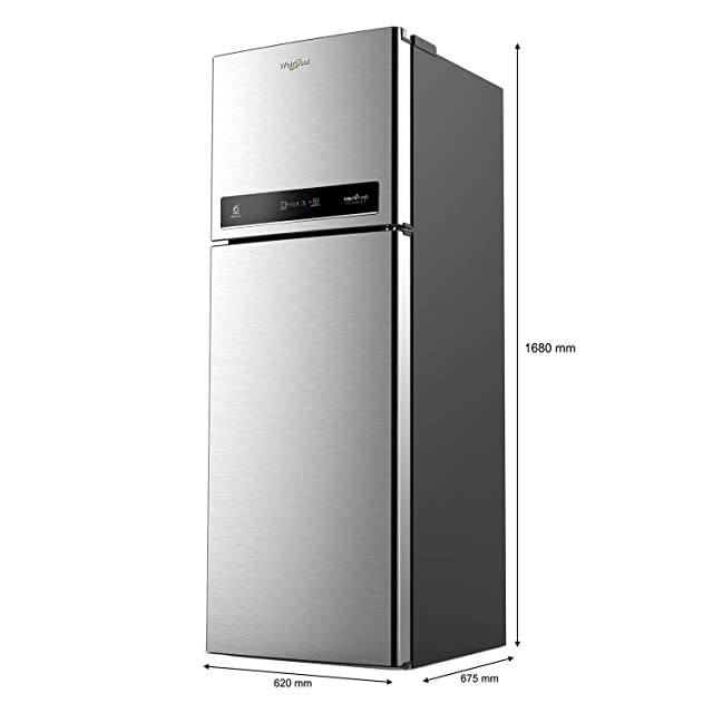 Whirlpool 340 L 3 Star Inverter Frost-Free Double Door Refrigerator (INTELLIFRESH INV CNV 355 3S, German Steel, Convertible)