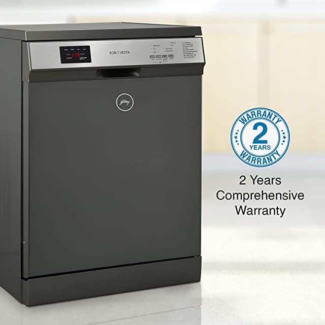 Godrej Eon Dishwasher | Steam Wash Technology |13 place setting | Perfect for Indian Kitchen| A+++ Energy rating | DWF EON VES 13Z STI GPGR