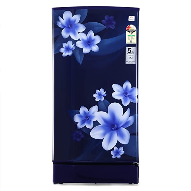 Godrej 185 L 2 Star Direct Cool Single Door Refrigerator (RD EDGE 200B 23 WRF PP BL, Pep Blue, Large Vegetable Tray)