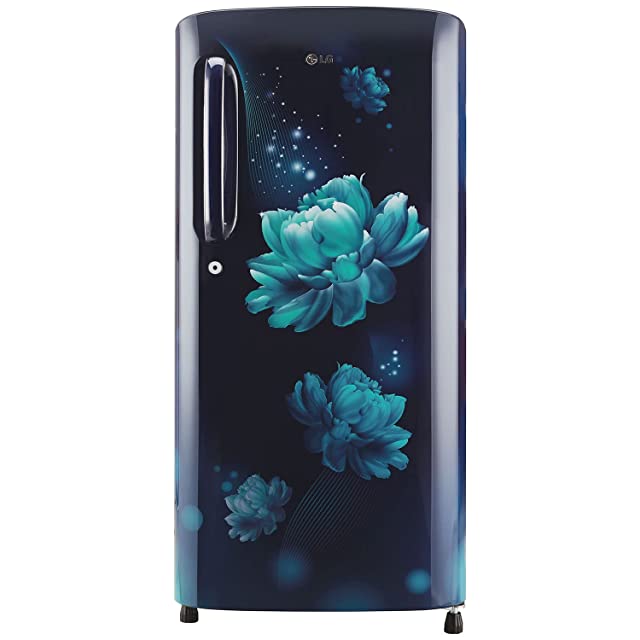 LG 190 L 5 Star Inverter Direct-Cool Single Door Refrigerator (GL-B201ABCZ, Blue Charm, Smart Connect)