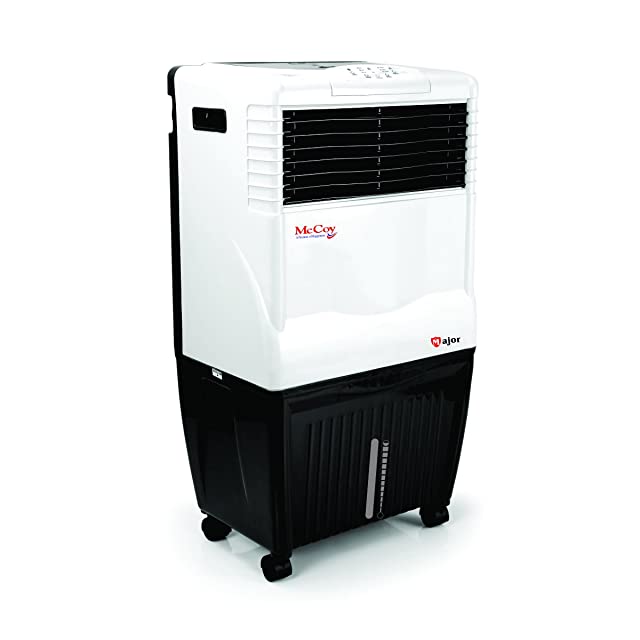 McCoy Major 34L 34 Ltrs Honey Comb Air Cooler with Remote Control (White/Grey)