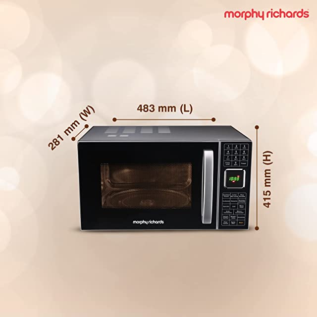 Morphy Richards 25 CG 25L Convection Microwave Oven with 200 Autocook Menus and Child Lock Feature, Stainless Steel Cavity, Silver
