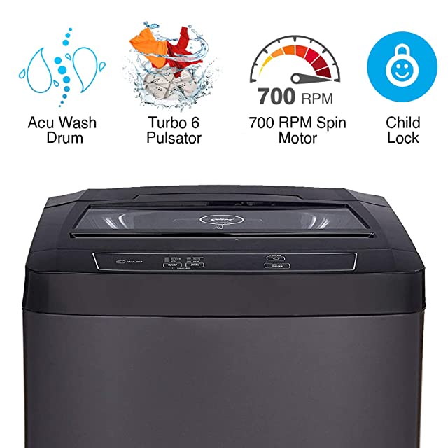 Godrej 6.2 Kg Fully-Automatic Top Loading Washing Machine (WT EON 620 A Gp Gr, Grey)