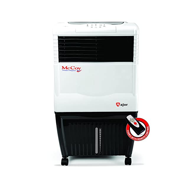 McCoy Major 34L 34 Ltrs Honey Comb Air Cooler with Remote Control (White/Grey)
