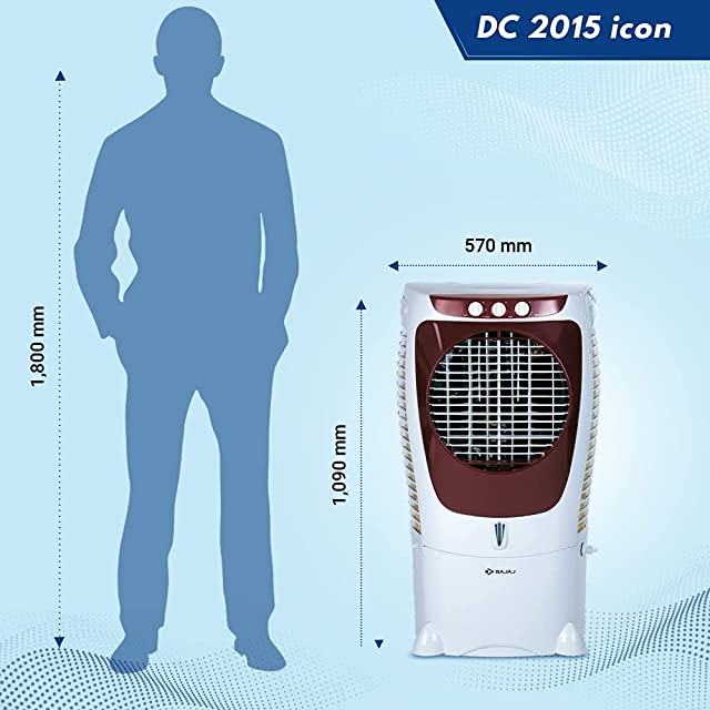 Bajaj DC2015 43-litres Desert Room Air Cooler (White) - for Large Room
