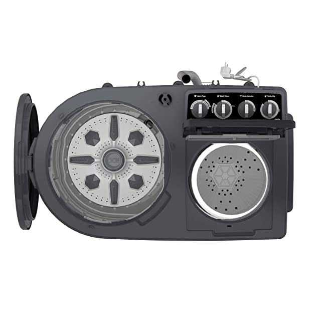 Whirlpool 10.5 Kg 5 Star Semi-Automatic Top Loading Washing Machine (ACE XL 10.5, Silver Grey Dazzle, 3D Scrub Technology)