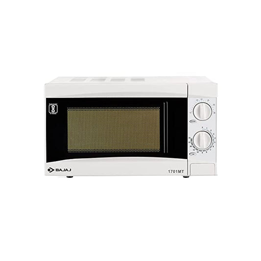 Bajaj 1701 MT 17L Solo Microwave Oven, White