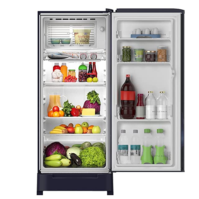 Whirlpool 190 L 4 Star Inverter Direct-Cool Single Door Refrigerator (WDE 205 ROY 4S INV, Sapphire Magnolia, Base Stand)