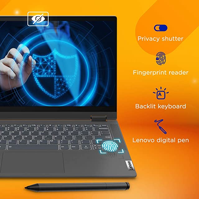 Lenovo Ideapad Flex 5 11Th Gen Intel Core I3 14 Inches 250Nits Fhd 2-in-1 Convertible Laptop(8Gb/256Gb Ssd/Windows 11 Home/Office 2021/Backlit/Fingerprint Reader/Graphite Grey/1.5Kg),82Hs0196In