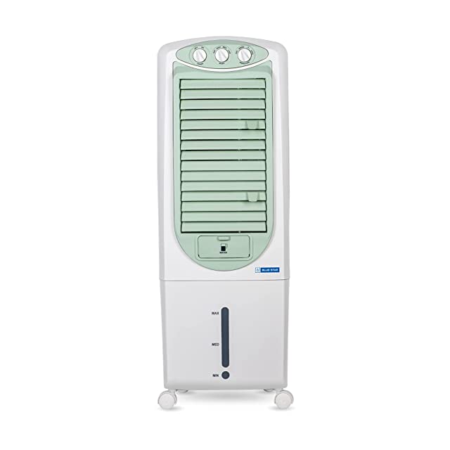 BLUE STAR Premia 27 Litres Tower Air Cooler PA27PMC with Cross Drift Technology and PM2.5 Silver Nano Purification, White