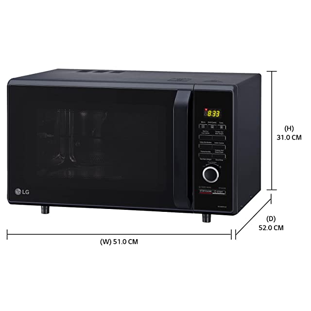 LG 28 L Convection Microwave Oven (MC2886BFUM, Black, 360° Motorised Rotisserie)