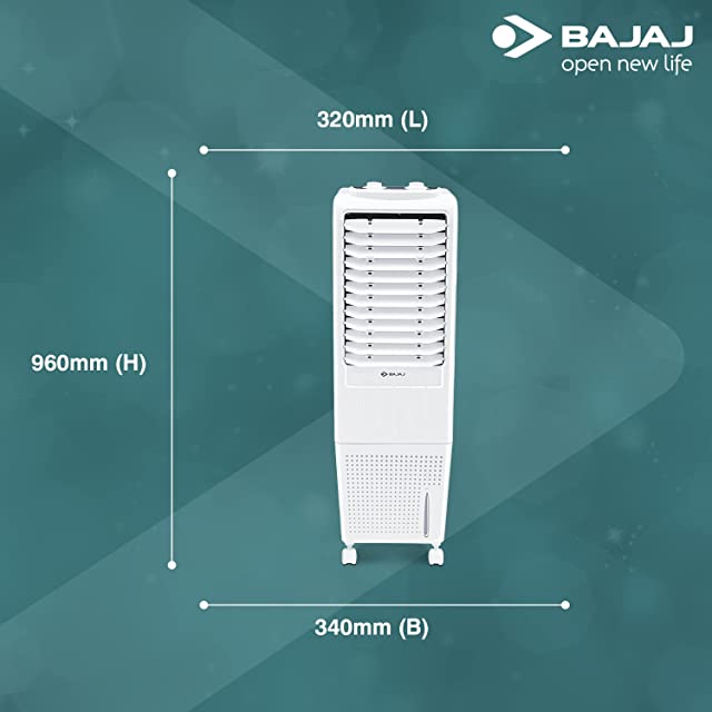 Bajaj TMH20 Tower Air Cooler - 20L, White