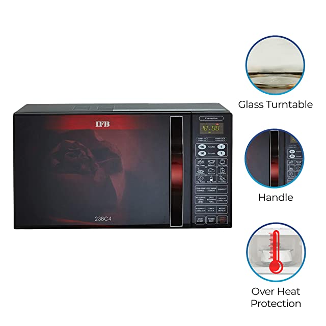 IFB 23 L Convection Microwave Oven (23BC4, Black,Floral Design, With Starter Kit)