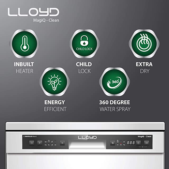 Lloyd 13 Place Settings Standard Dishwasher (LDWF13PSE1DD, Silver)