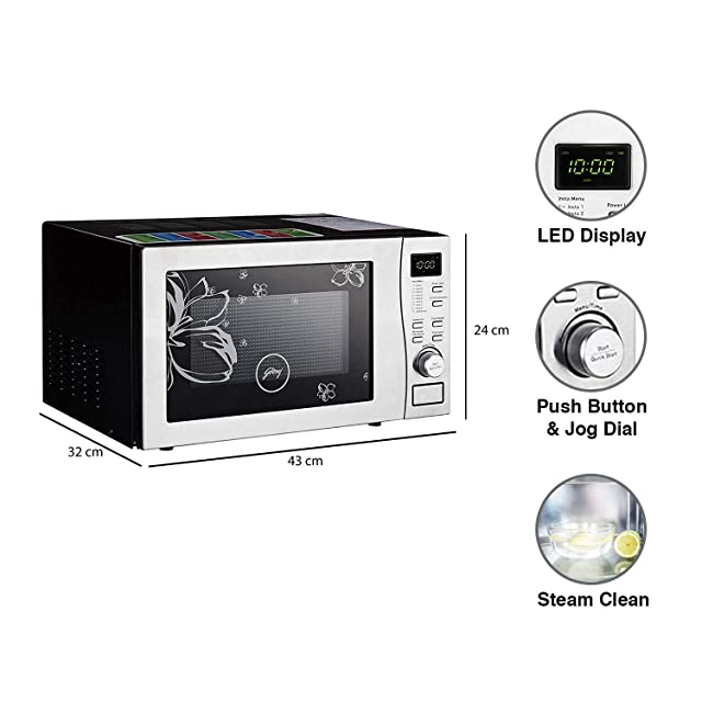 Godrej 19 L Convection Microwave Oven (GMX 519 CP1, White Rose)