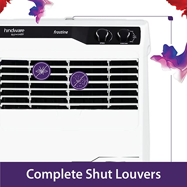 Hindware Snowcrest FROSTINE 23L Inverter Compatible Personal Air Cooler with Honeycomb Pad & Ice Chamber(Black & White)