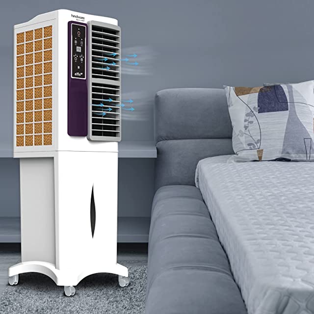 Hindware Snowcrest EIFFEL 42L Inverter Compatible Tower Air Cooler With Honeycomb Pad & Ice Chamber(Purple)