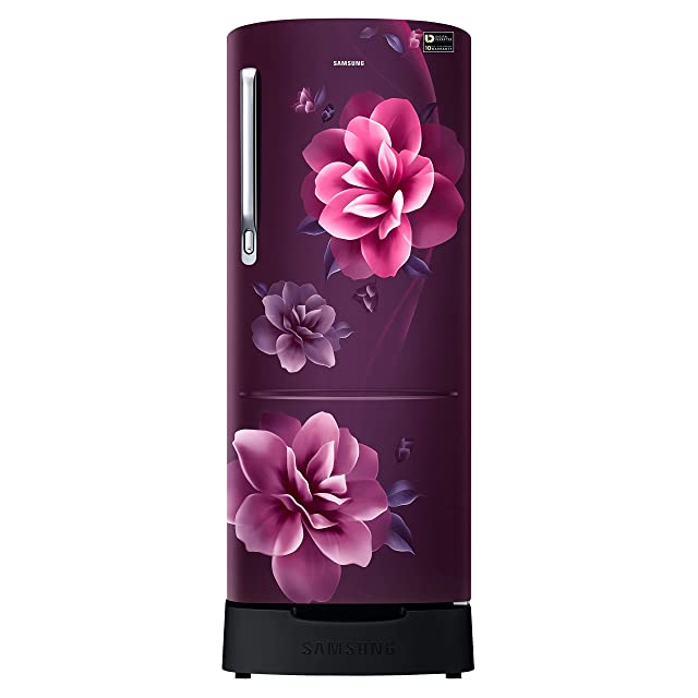 Samsung 230 L 3 Star Inverter Direct Cool Single Door Refrigerator(RR24T285YCR/NL, Camellia Purple, Base Stand with Drawer)