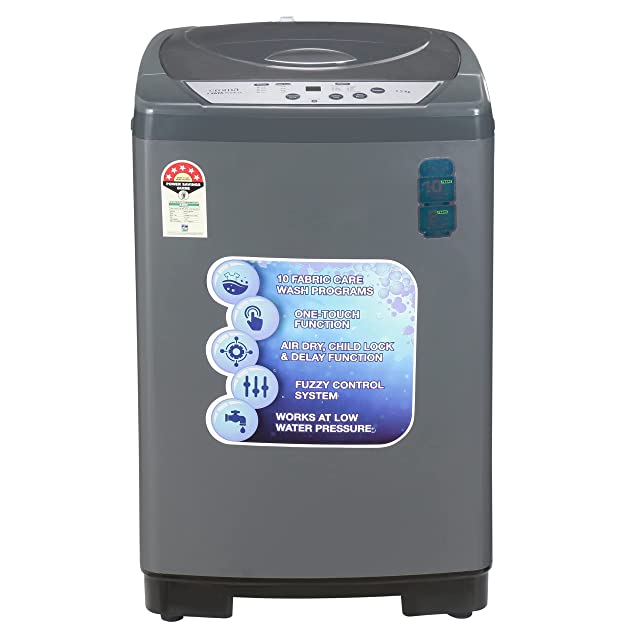 Croma 7.5 kg 5 Star Fully Automatic Top Load Washing Machine with 2 Years Warranty on Product and 10 Years on Motor (CRLWMD702STL75, Grey)