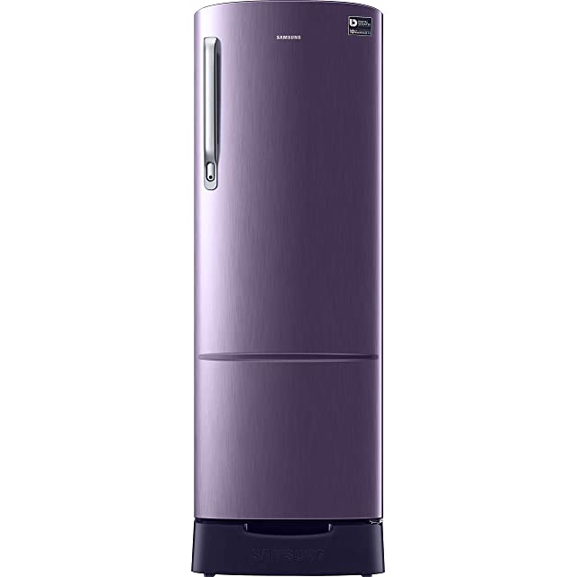 Samsung 255 L 3 Star Inverter Direct Cool Single Door Refrigerator(RR26T389YUT/HL, Pebble Blue, Base Stand with Drawer)