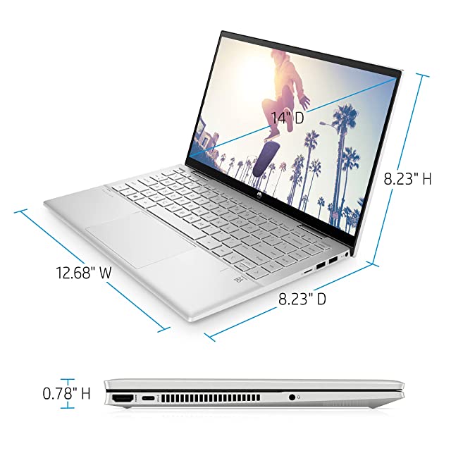 HP Pavilion x360 11th Gen Intel Core i3 14 inches FHD, IPS, Convertible Laptop (8GB RAM/256GB SSD/Audio by B&O/Windows 11 Home MS Office/Natural Silver/1.52 Kg) -14-dy0190TU