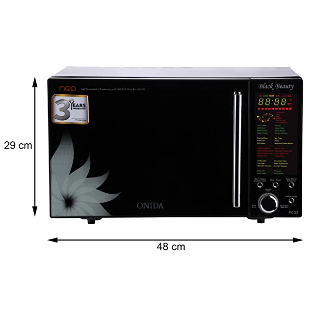 Onida 23 L Convection Microwave Oven (MO23CJS11BN, Black)