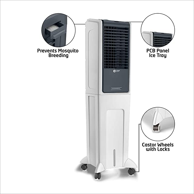 Orient Electric Arista CT5402H 54-Litre Tower Air Cooler with Remote (White)