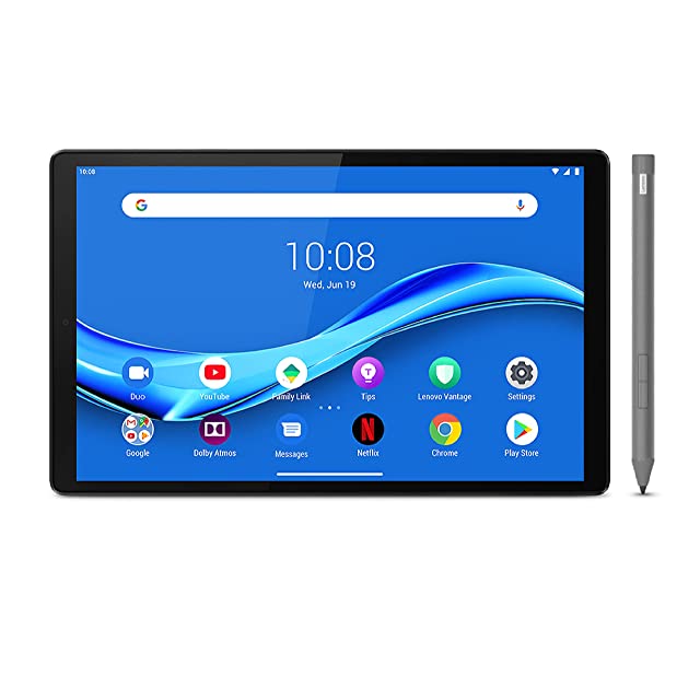 Lenovo Tab M10 FHD Plus (2nd Gen) (10.3 inch/26.6 cm, 4 GB, 128 GB, Wi-Fi Only), Platinum Grey with Active Pen