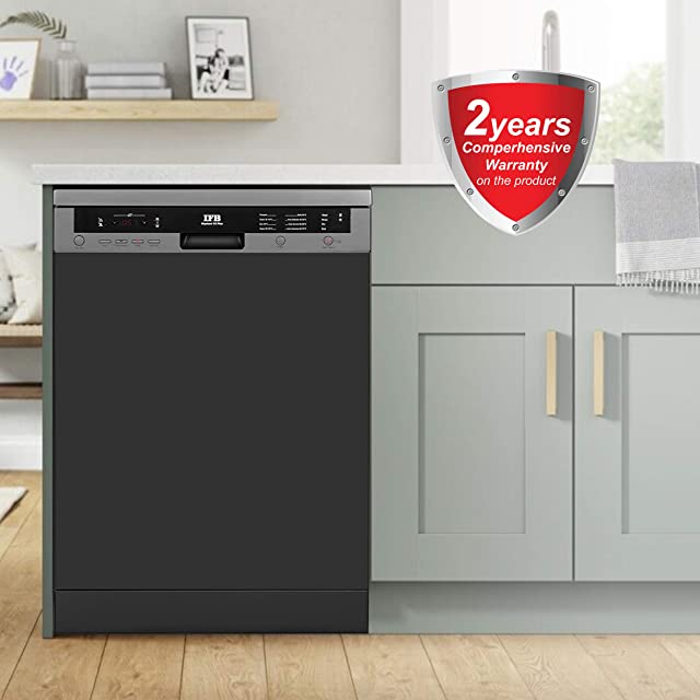 IFB Neptune 15 Place Settings Dishwasher (VX plus, Graphite Grey, Quick Wash with Steam Drying)
