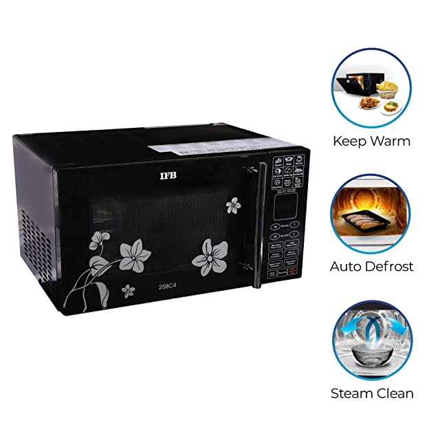 IFB 25 L Convection Microwave Oven (25BC4, Black, Floral Design, With Starter Kit)