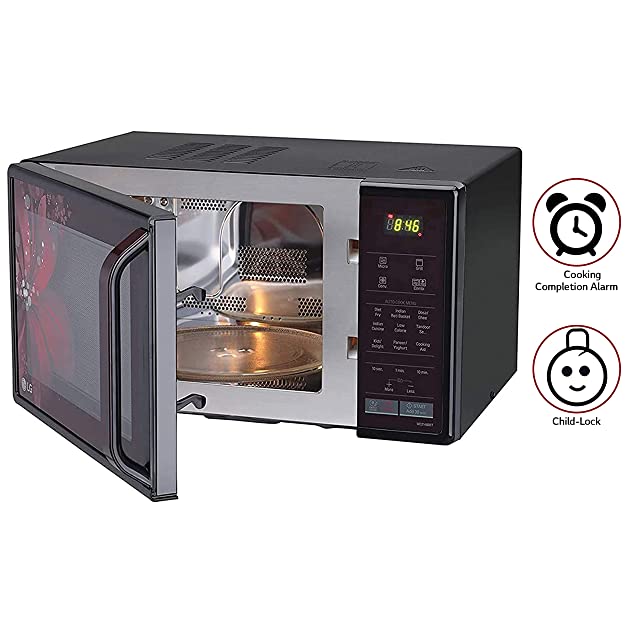 LG 21 L Convection Microwave Oven (MC2146BRT, Black, Diet Fry)