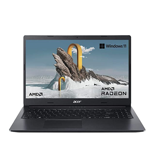 Acer Aspire 3 AMD 3020e Dual core Processor 14 inches (35.5 cm) Laptop (4GB RAM/256GB SSD/Windows 11 Home/Black/1.9 Kg, A314-22)