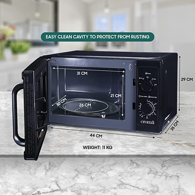 Croma 20 Litres Solo Microwave Oven (CRAM2026, Black)