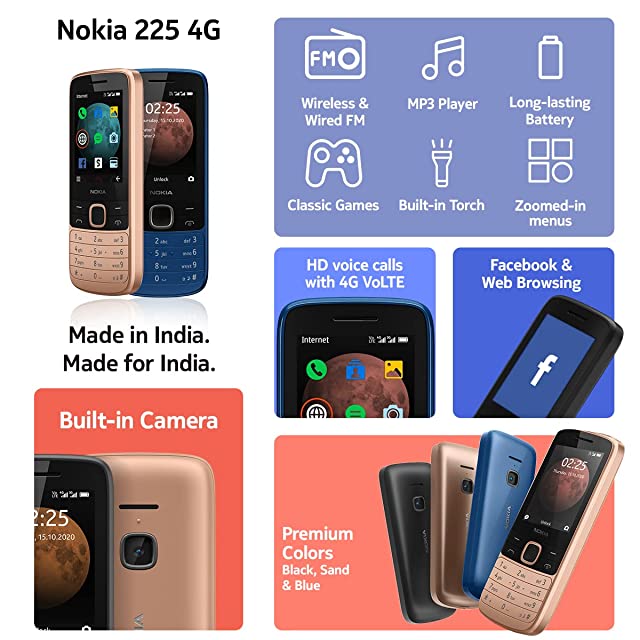 Nokia 225 4G DS 2020  (Sand)