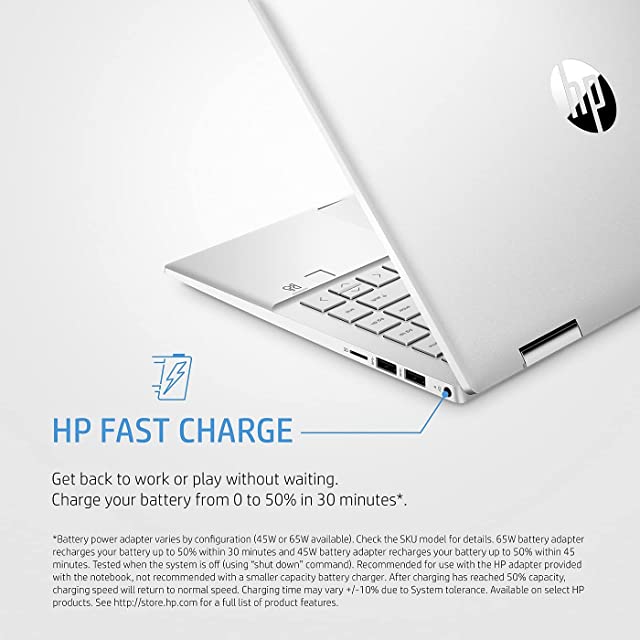 HP Pavilion x360 11th Gen Intel Core i5 14 inches FHD Touchscreen Convertible Laptop (8GB/512GB SSD/Windows 10/MS Office 2019/Fingerprint Reader/1.52kg), 14-dy0003TU, Silver