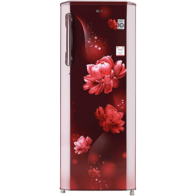 LG 270 L 3 Star Inverter Direct-Cool Single Door Refrigerator (GL-B281BSCX, Scarlet Charm, Moist 'N' Fresh)