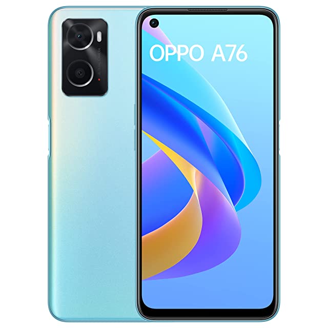 OPPO A76 (Glowing Blue, 6GB RAM, 128 Storage) with No Cost EMI/Additional Exchange Offers