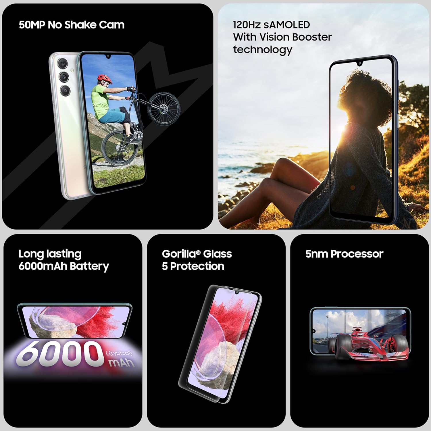 Samsung Galaxy M34 5G (Prism Silver, 128GB) (6GB RAM)